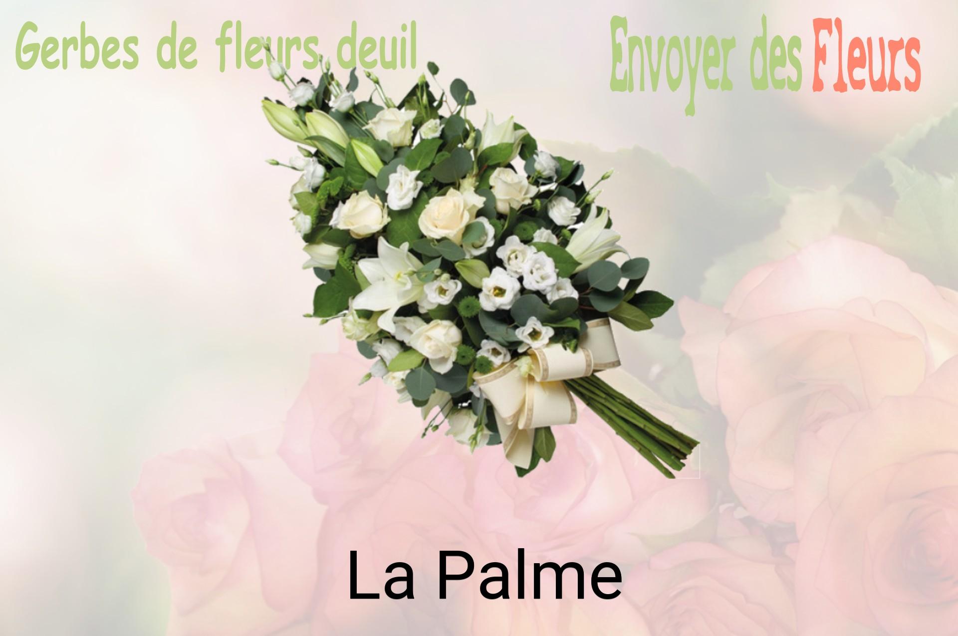 Gerbe de fleurs de deuil livrée à La Palme